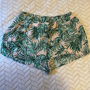 Light pink with leaves forever 21 shorts worn once